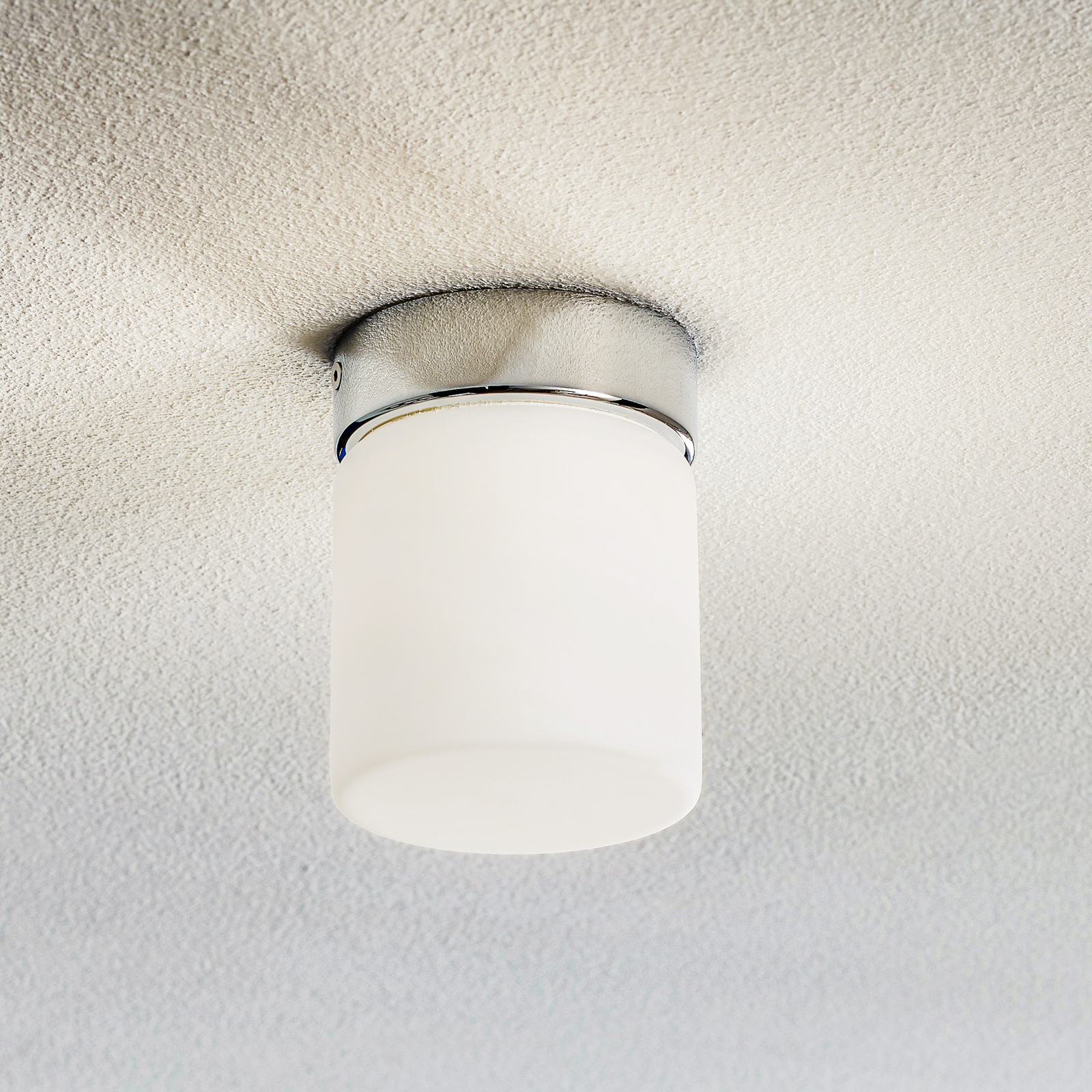 Helestra Keto LED plafondlamp, cilinder, chroom