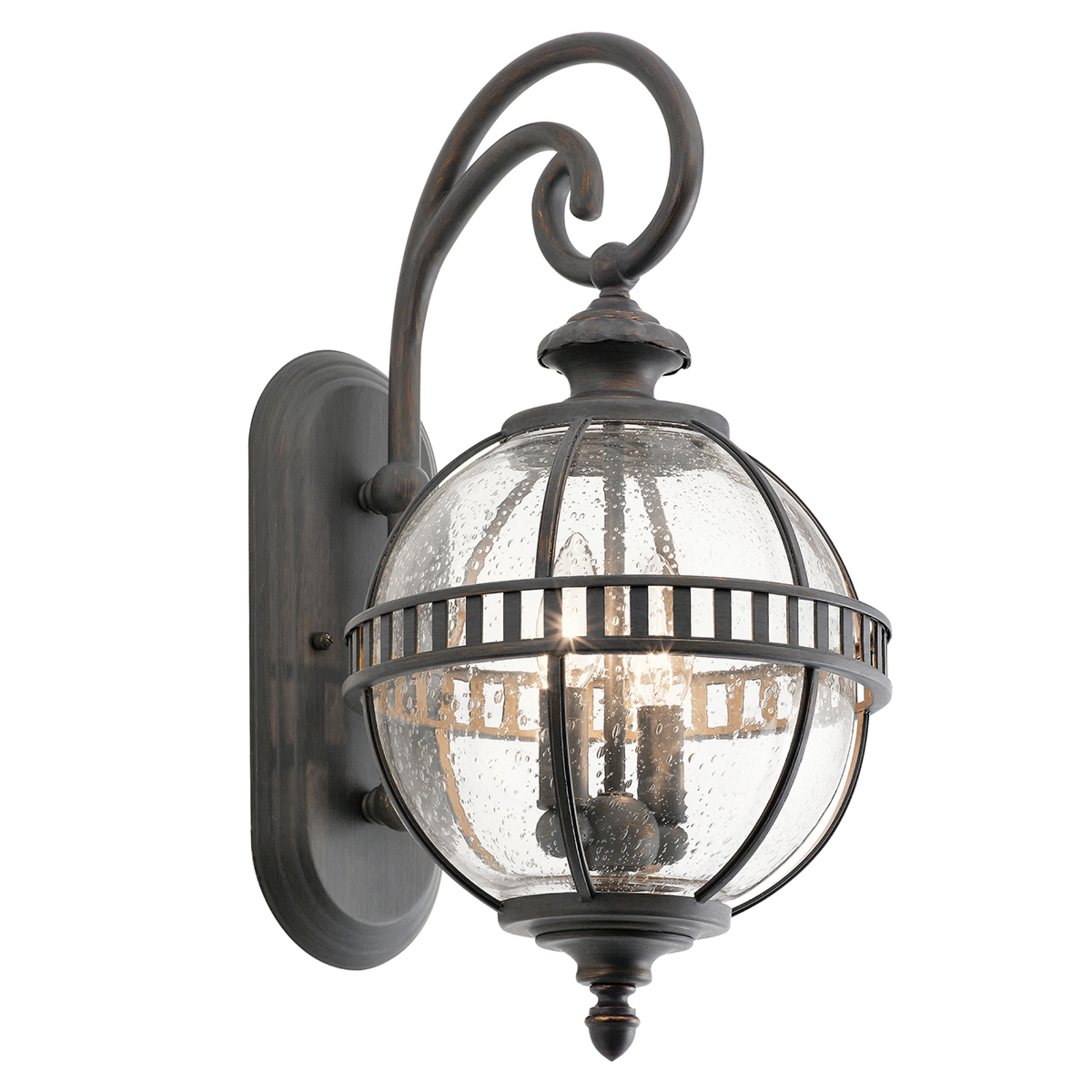 Halleron outdoor wall light, Ø 25.4cm, Londonderry