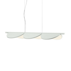FLOS Almendra lineal colgante LED 3 luces, blanco