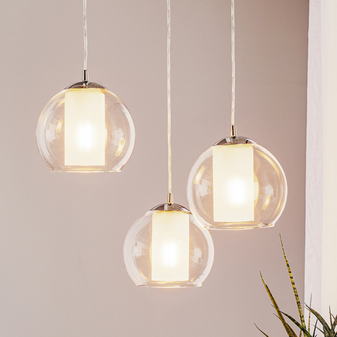 Bolsano - taklampa av glas, 3 ljuskällor