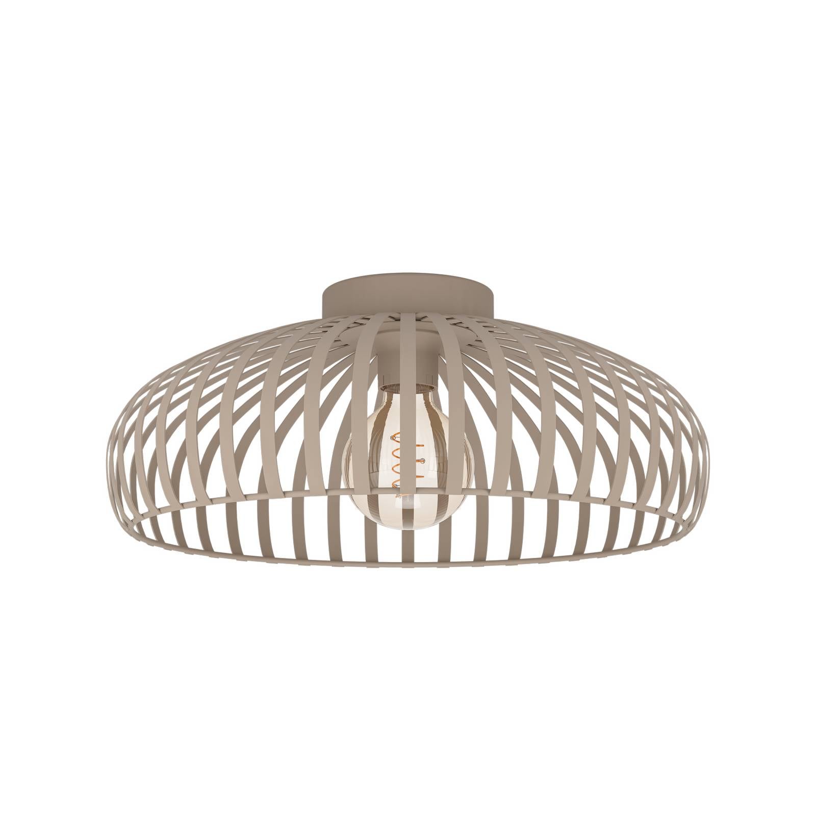 Deckenleuchte Mogano 3, beige, Ø 43 cm, Metall, E27