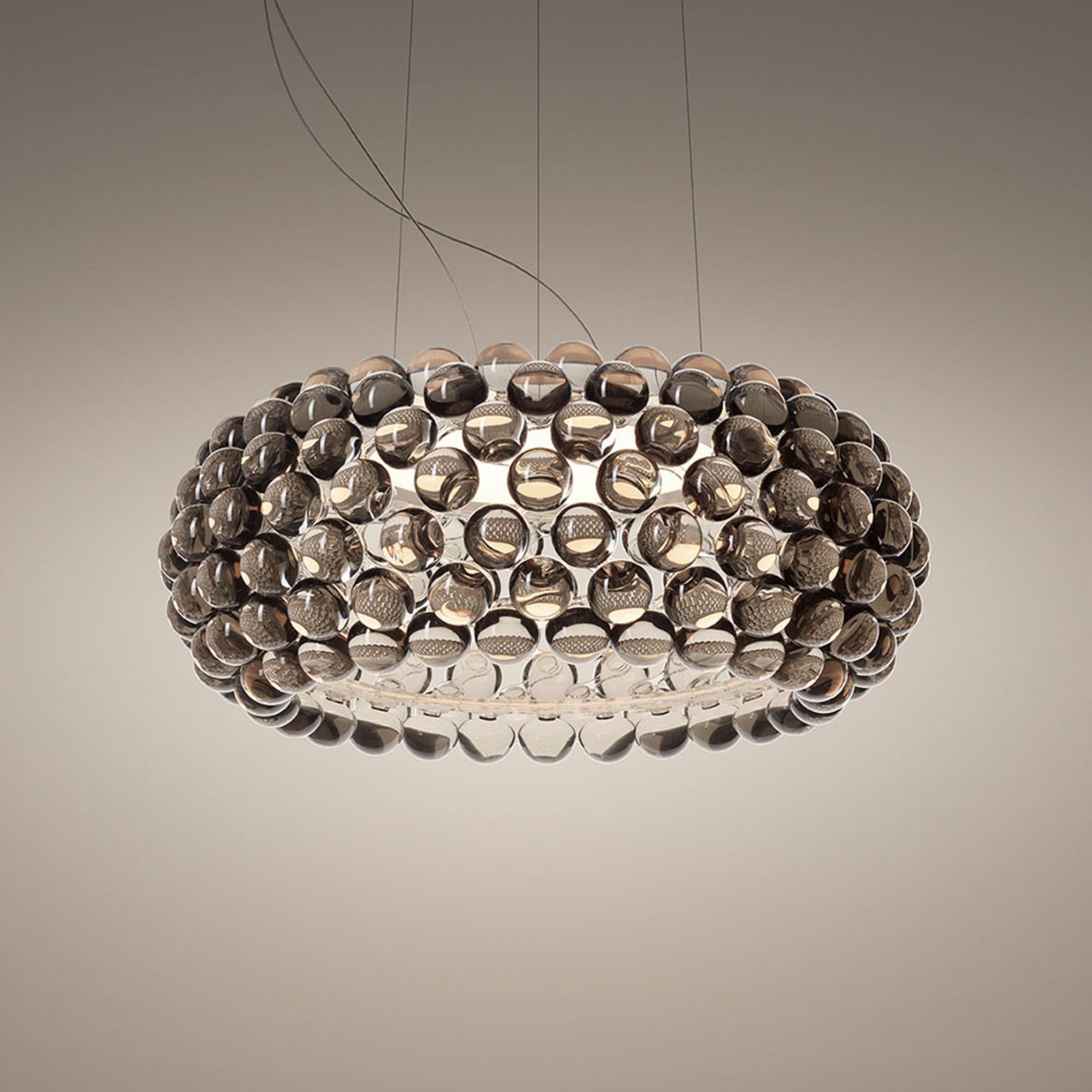 Caboche Plus Media LED pendant light TW Grey - Foscarini