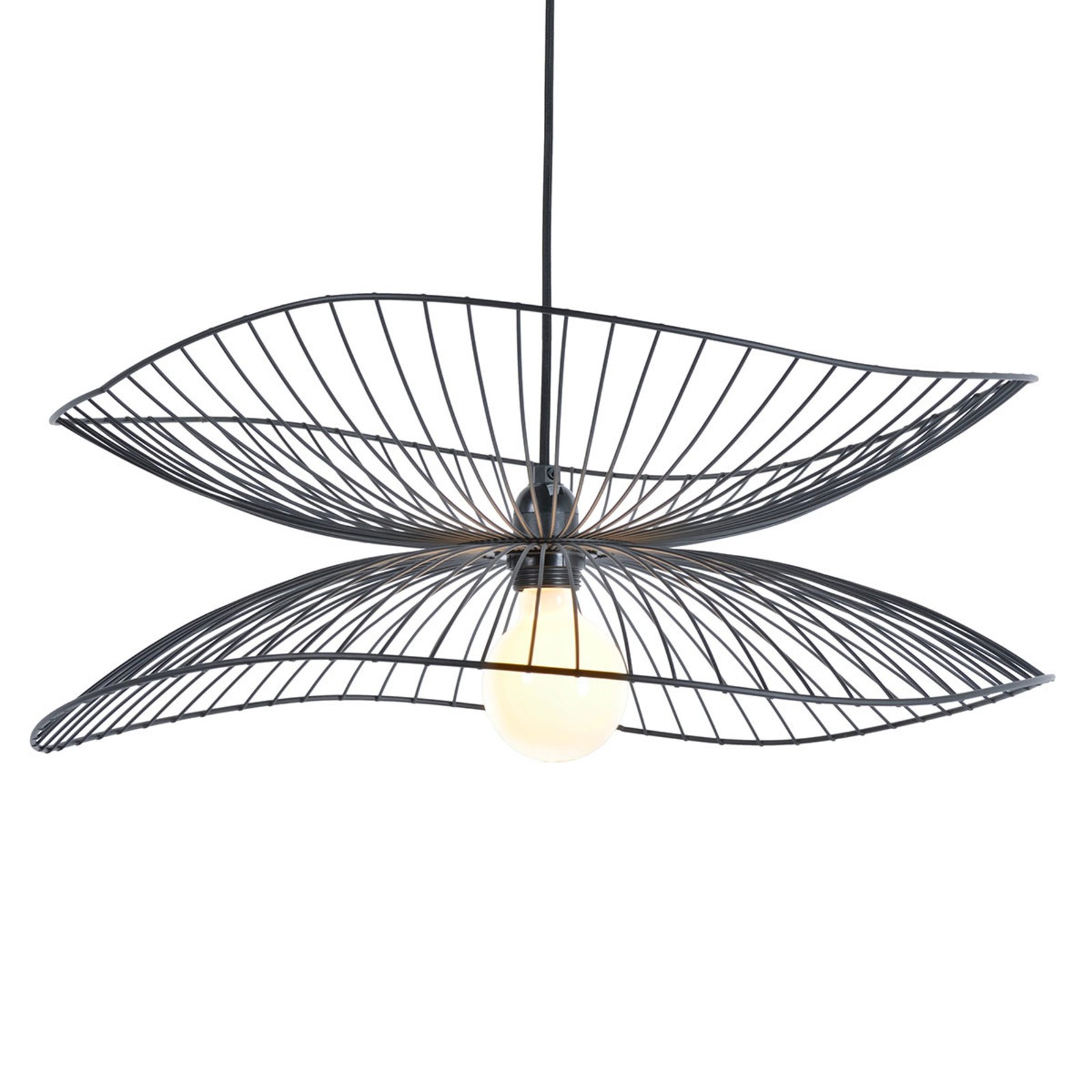 Forestier Libellule S pendant lamp, 56 cm, black