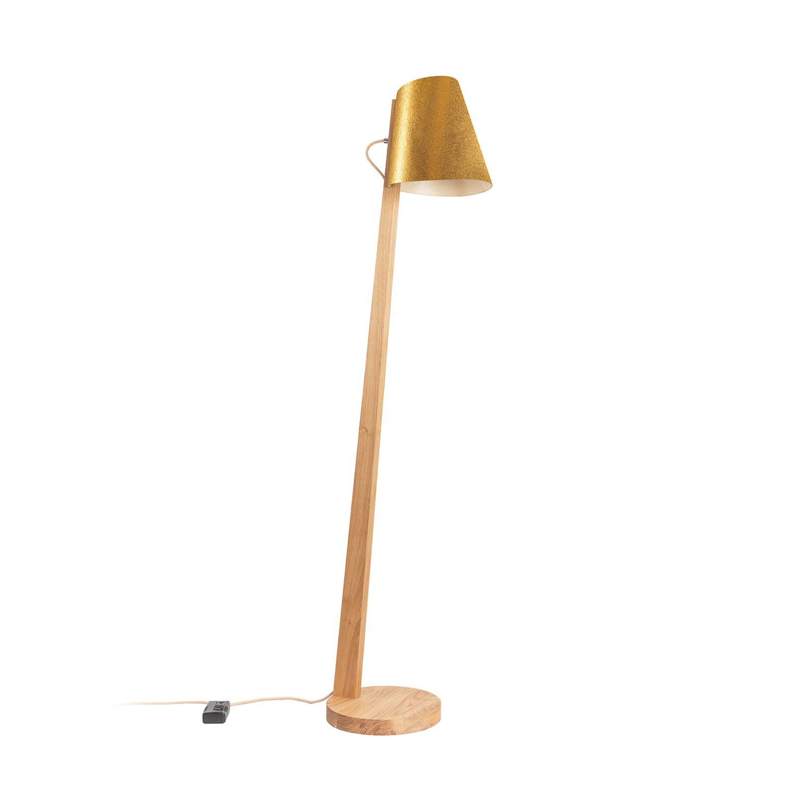 ALMUT 1411 lámpara de pie cónica Ø30cm piña