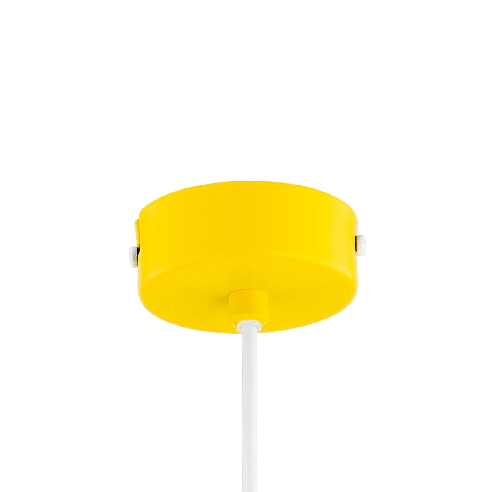 Lampa wisząca Solo Gem, żółta, Ø 23 cm, metal