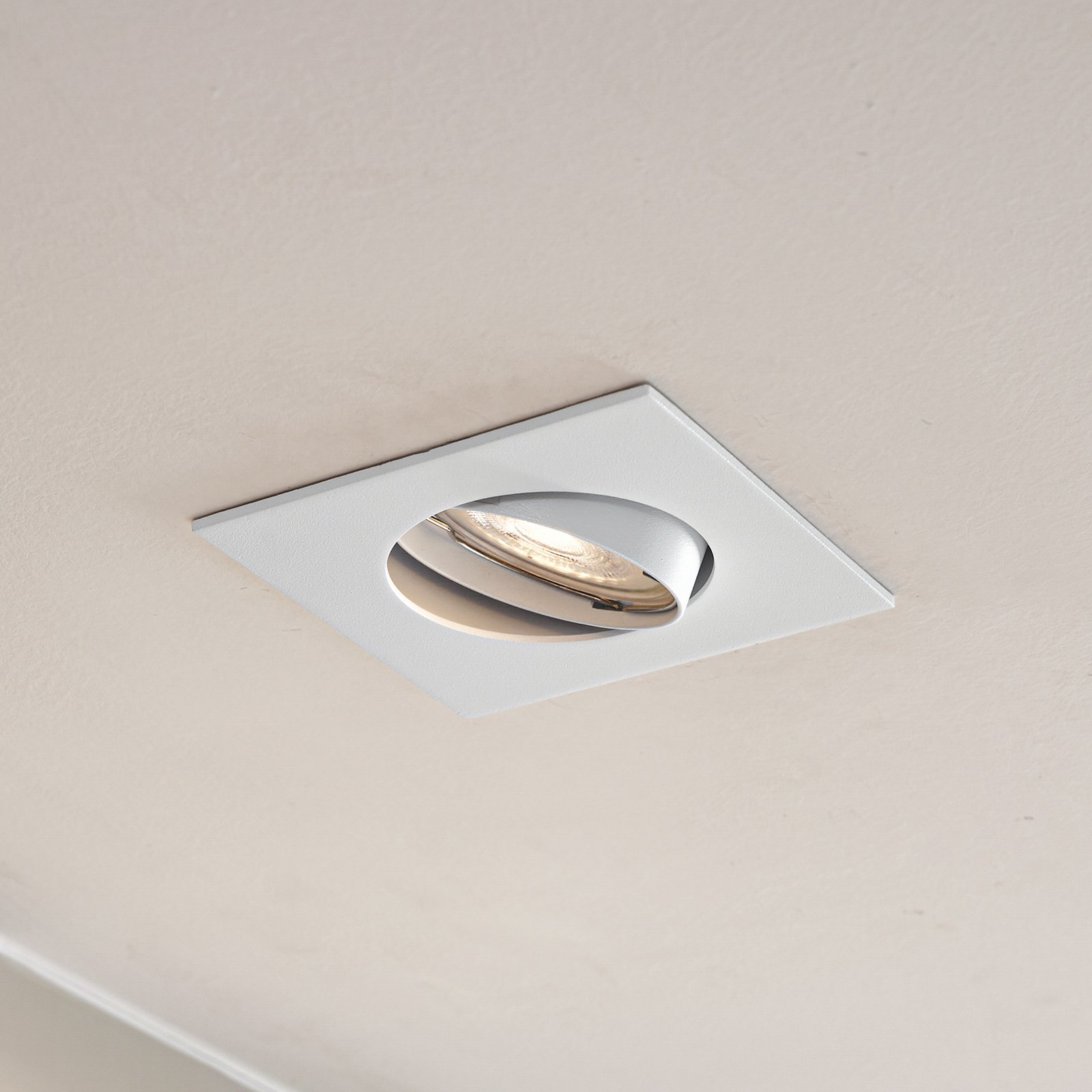 Prios Downlight Fibur, white, 9 cm