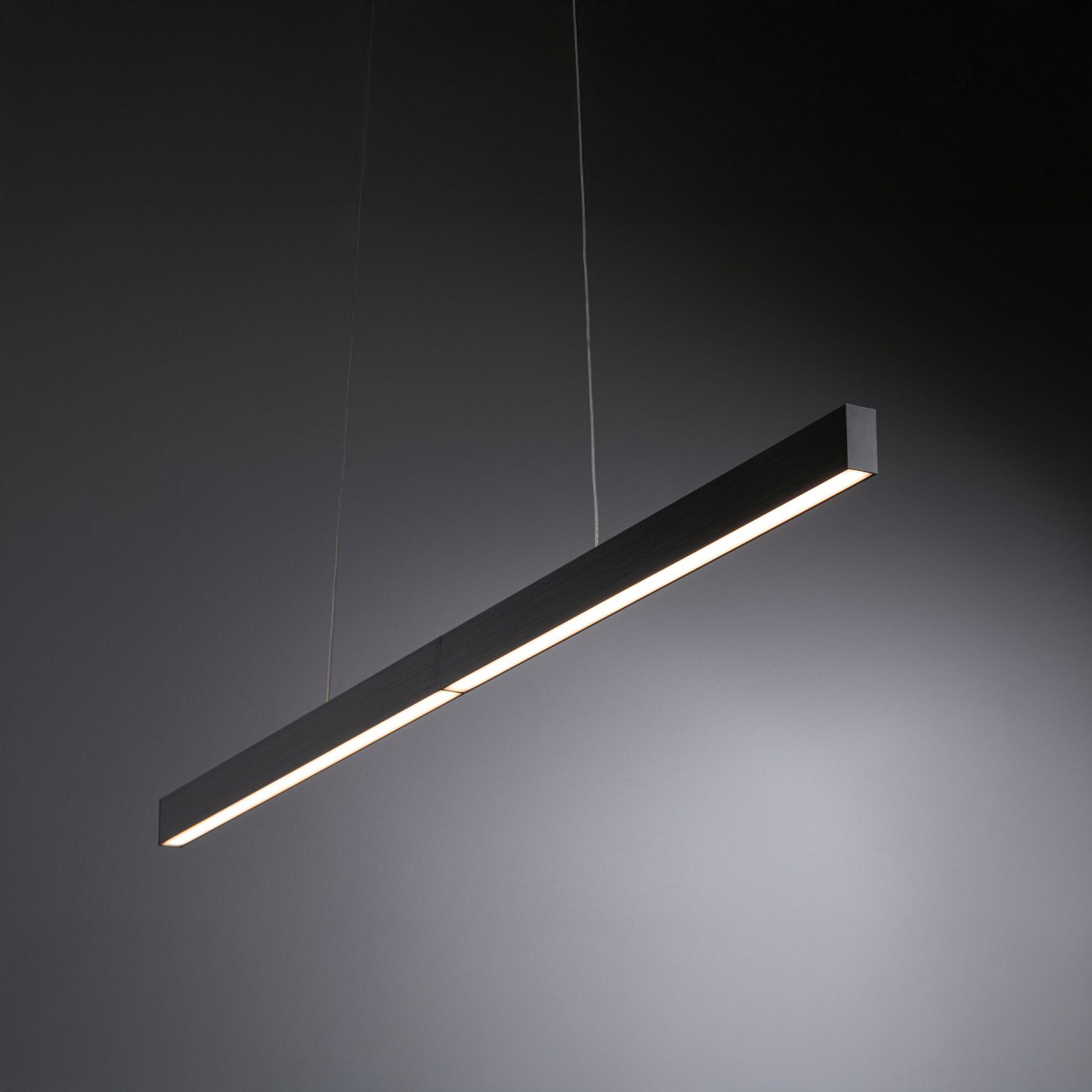 Lámpara colgante LED Aptare de Paulmann, negra, RGBW, inteligente, atenuable. Lámpara colgante LED Aptare de Paulmann, negra, RGBW, inteligente, atenuable.