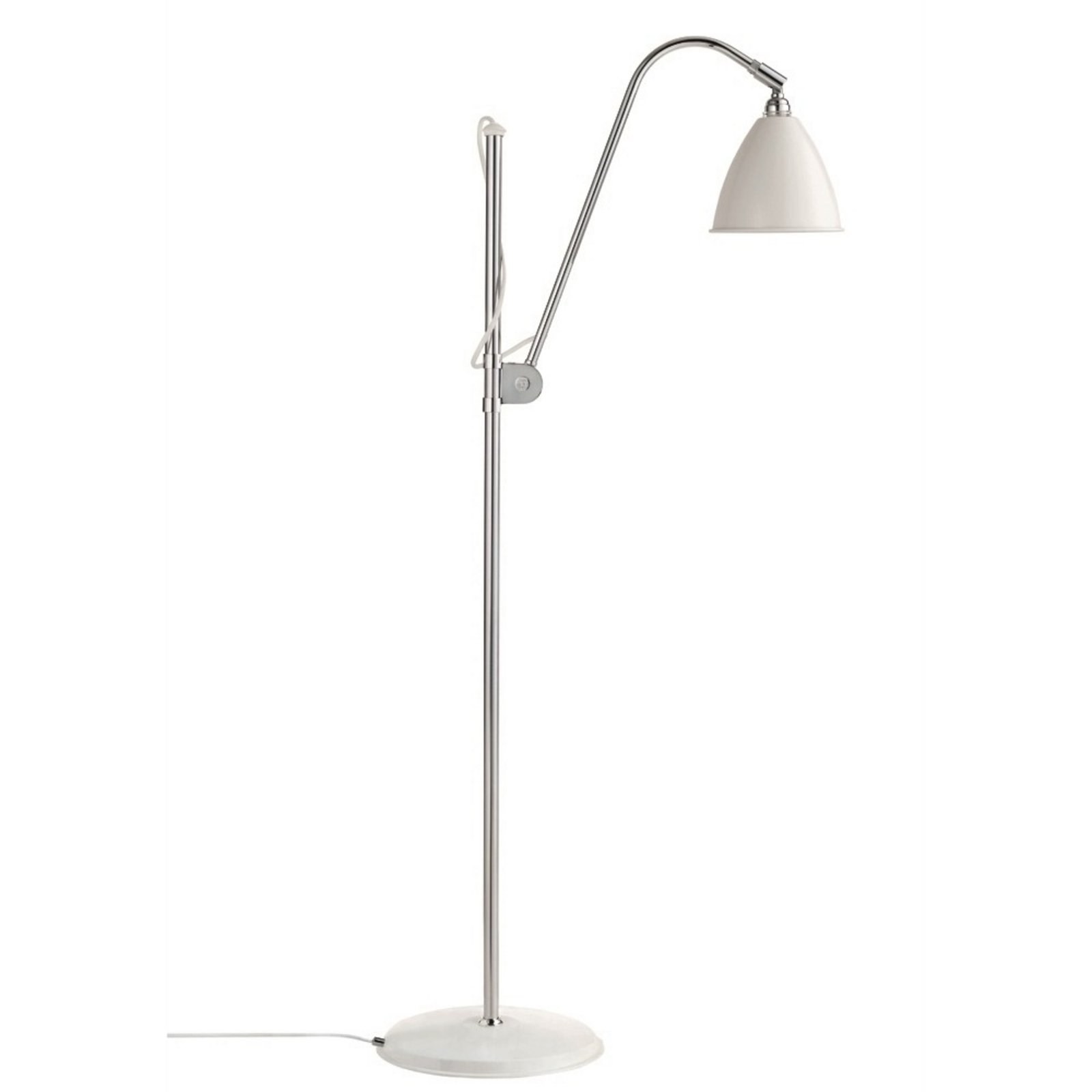 Bestlite BL3 Floor Lamp ø16 Chrome/Matte White - GUBI