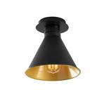 Plafondlamp Berceste N-676, zwart/goud, metaal, Ø 20 cm