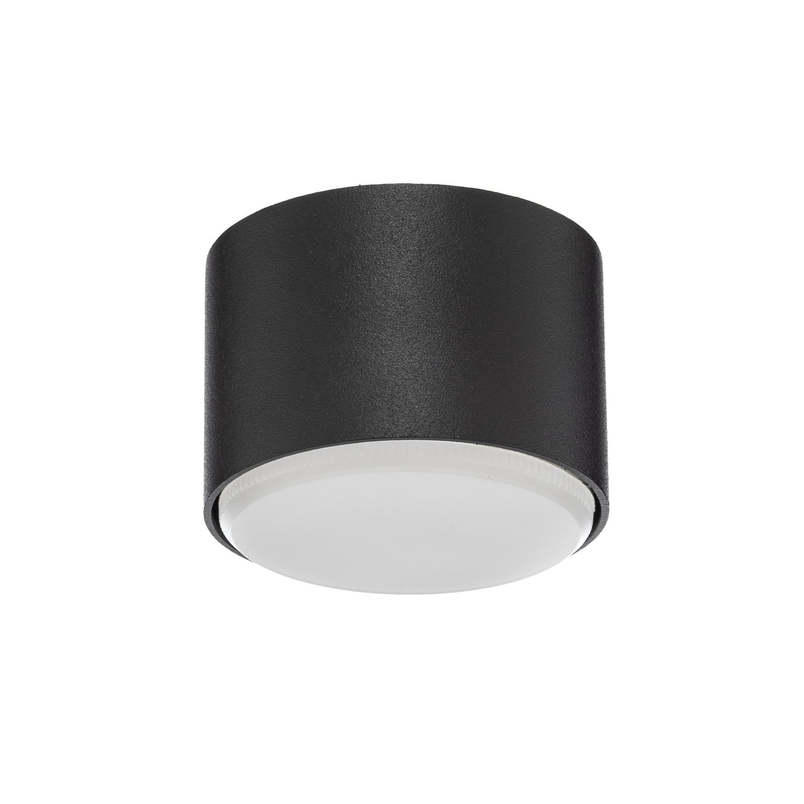 Plafonnier Tubo S, noir, acier, Ø 8 cm, GX53