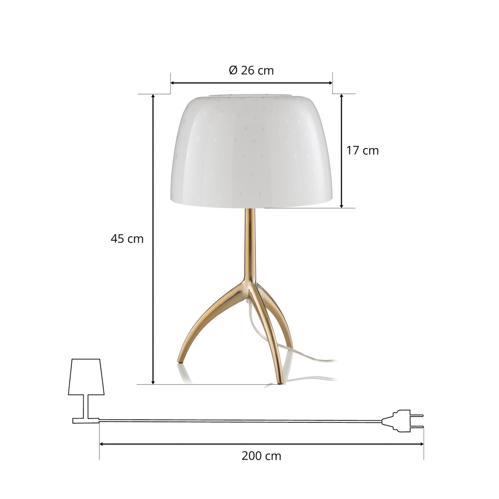 Lumiere Grande 30th Tischleuchte Golden/Bulles On/Off - Foscarini