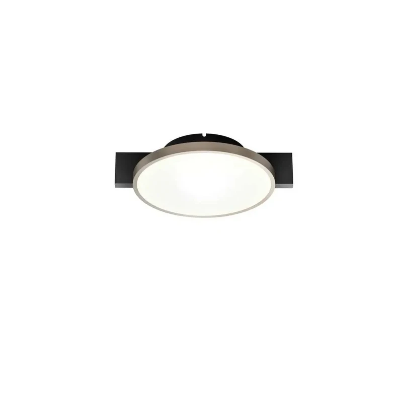 LIGHT-POINT - Inlay Round C1 Plafonnier Matt Black/Silver Gold