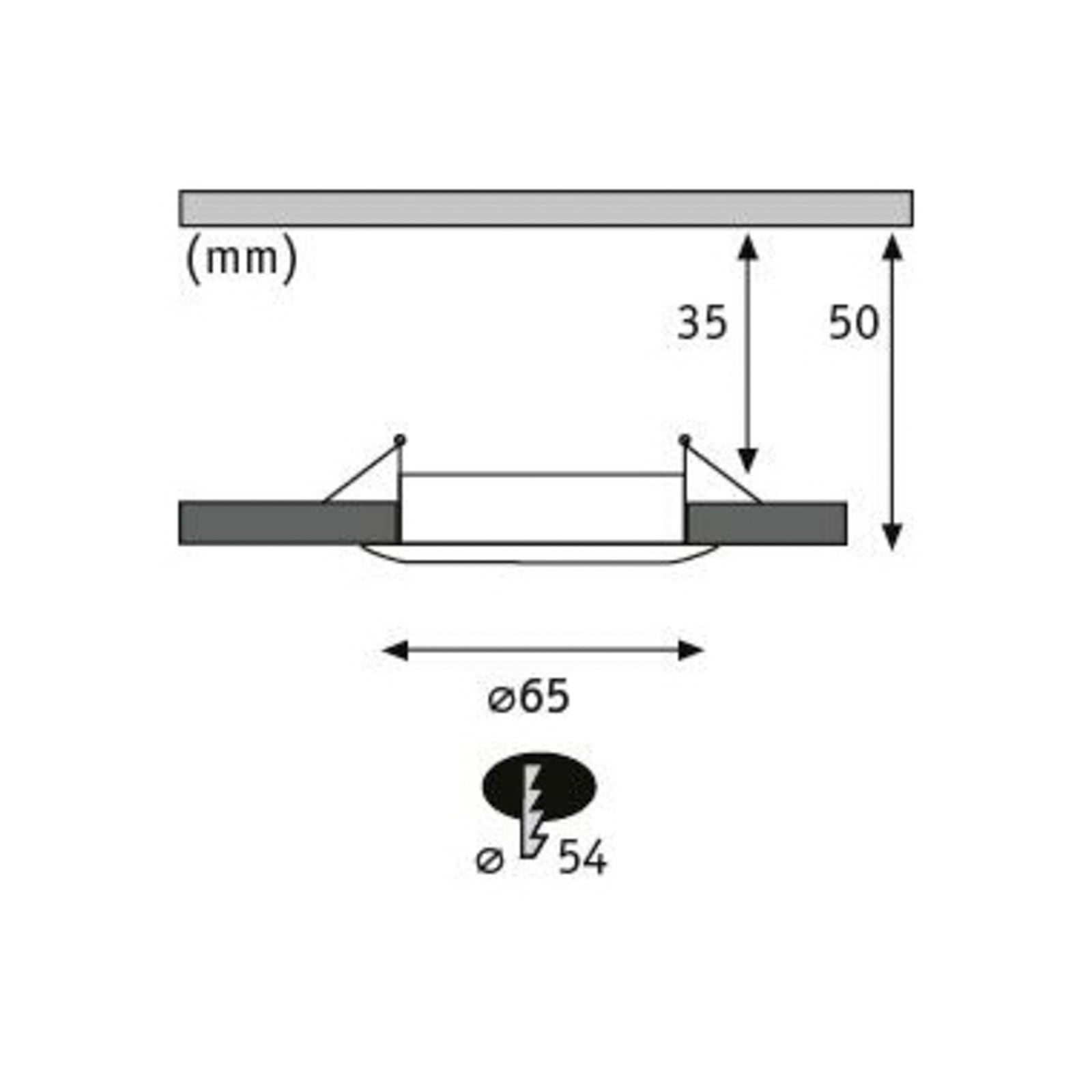 Paulmann Nova mini 3 spots encastrés IP44 blanc