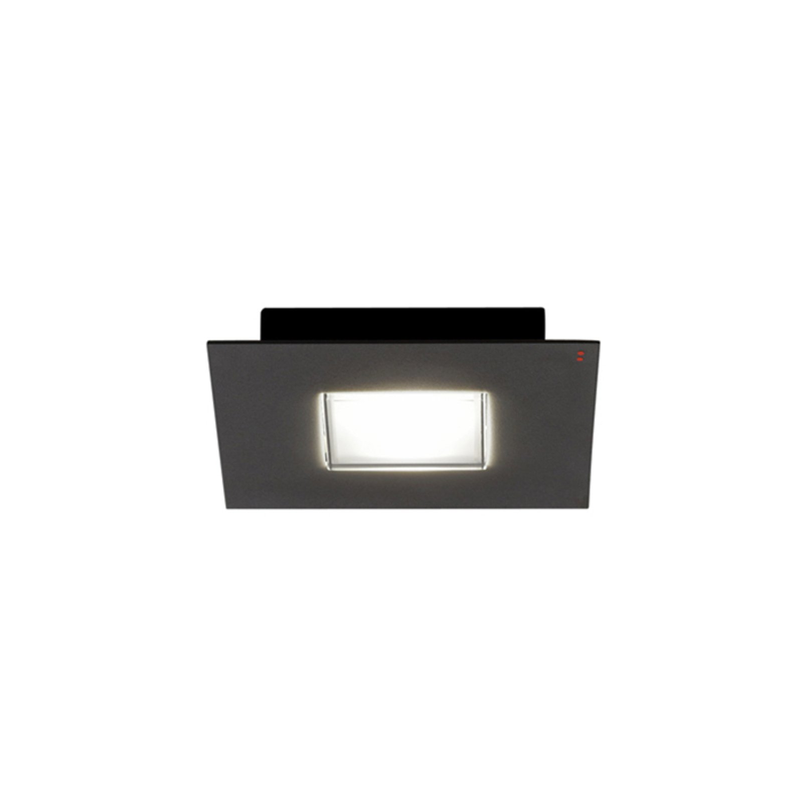 Zwarte LED plafondlamp Quarter