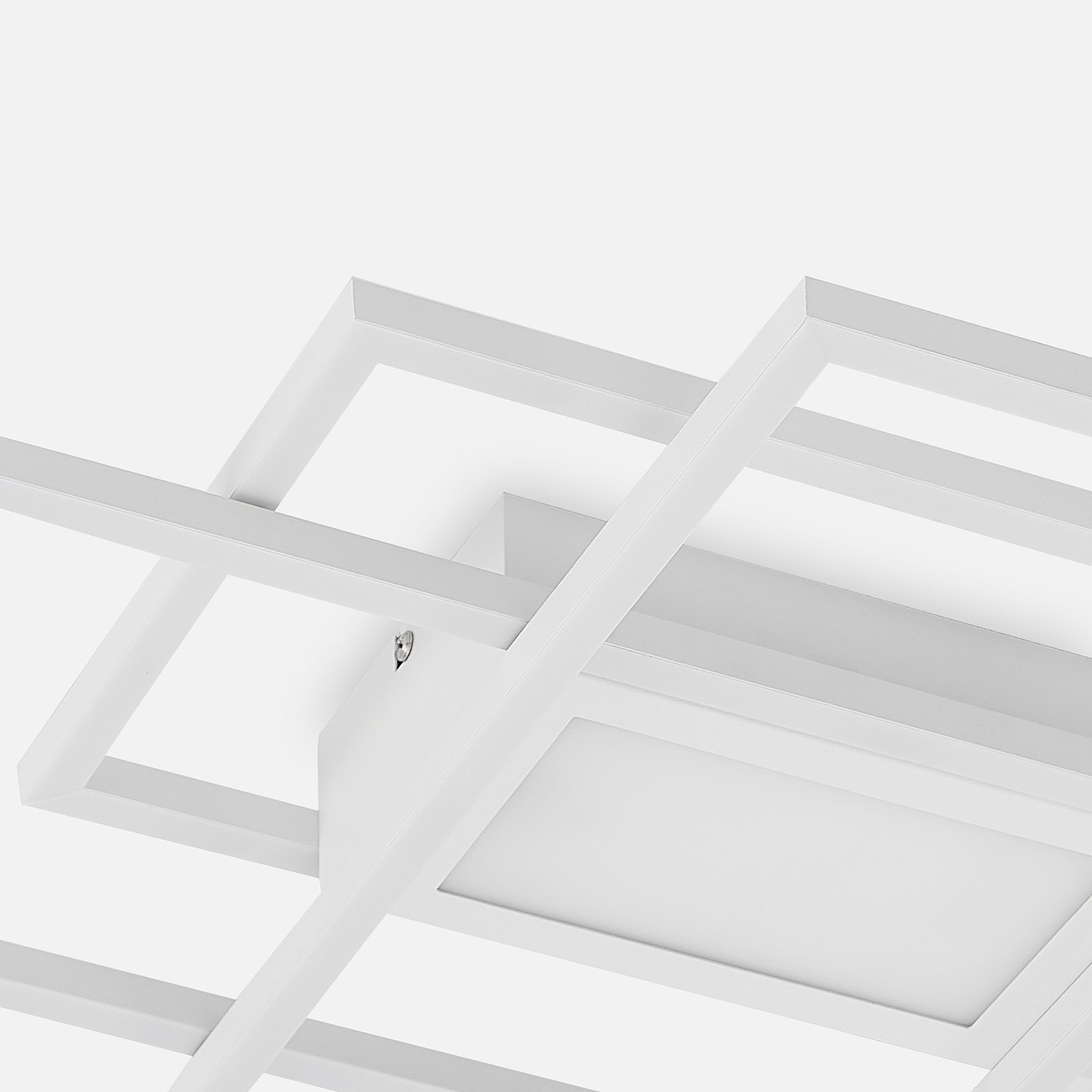 Lindby LED-Deckenleuchte Caitlin, weiß, CCT, Fernbedienung