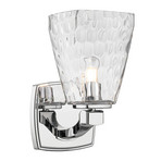 Candeeiro de parede Marant, cromado/transparente, altura 24 cm, IP44 - KICHLER