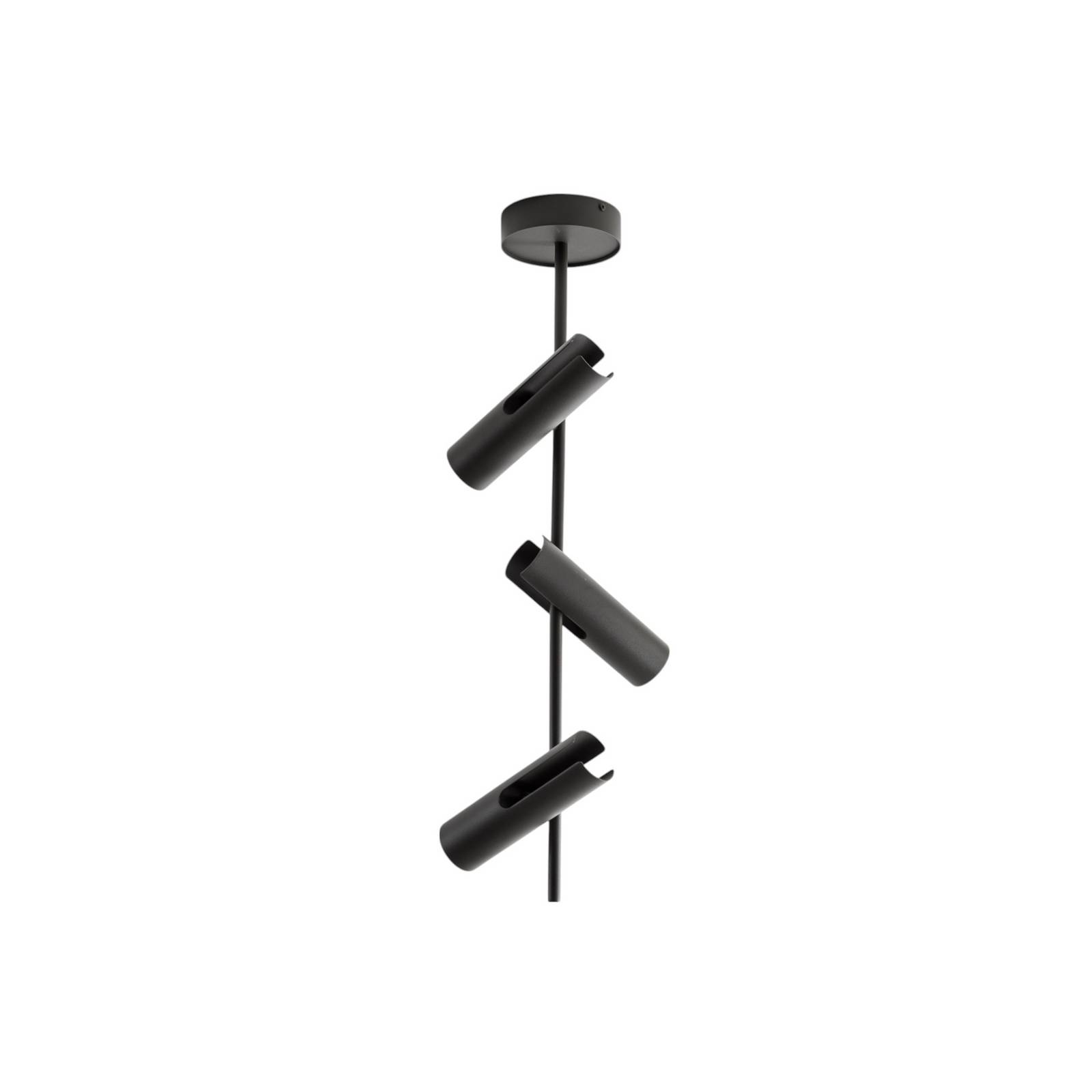 Deckenspot Leda 3, olivgrün, 3-flammig, Stahl, Höhe 76 cm günstig online kaufen