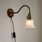 PR Home wall light Emmi, antique brass-coloured, Ø 12 cm