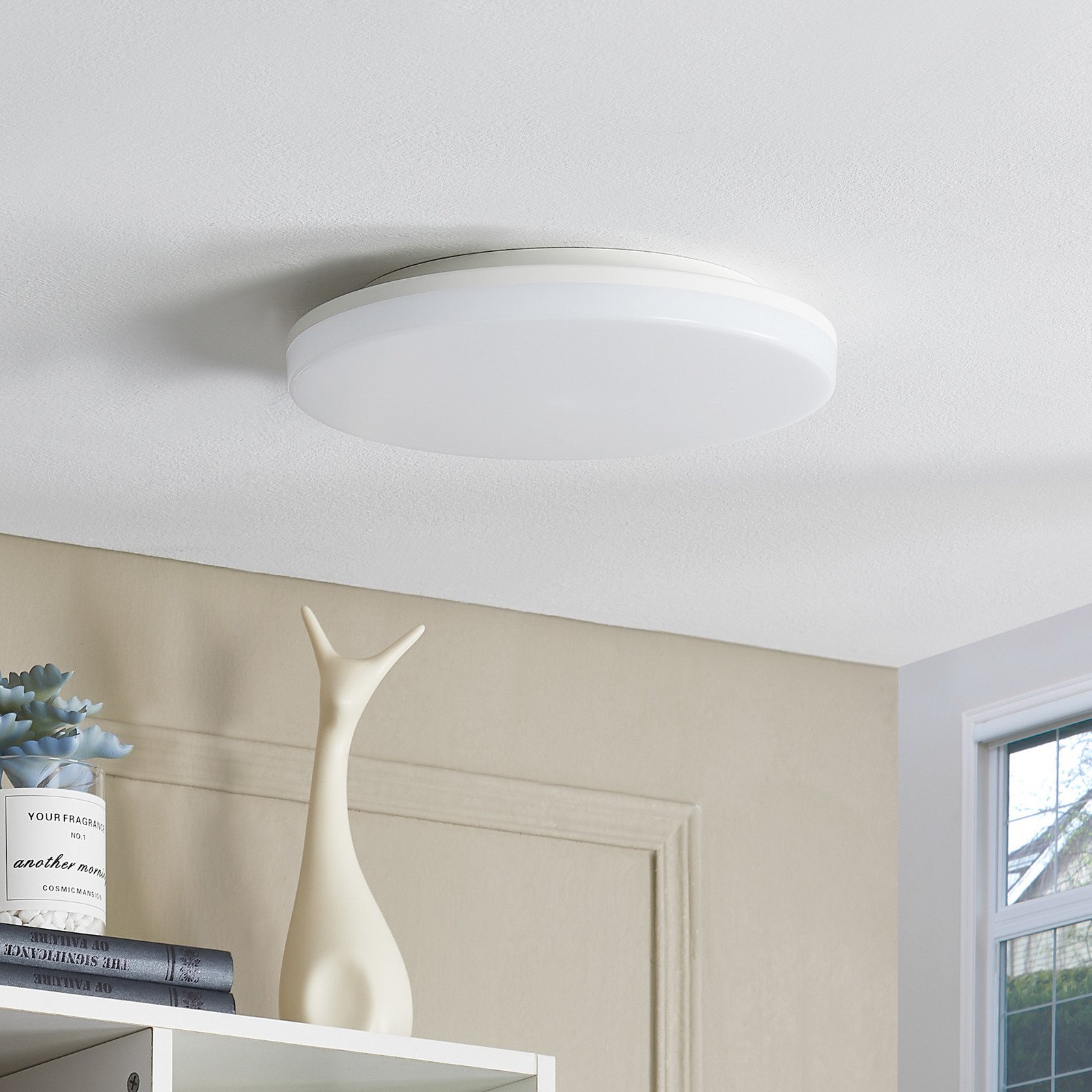 Prios Artin plafonieră LED senzor rotundă 28 cm - Baie - Modern - alb - Plastic