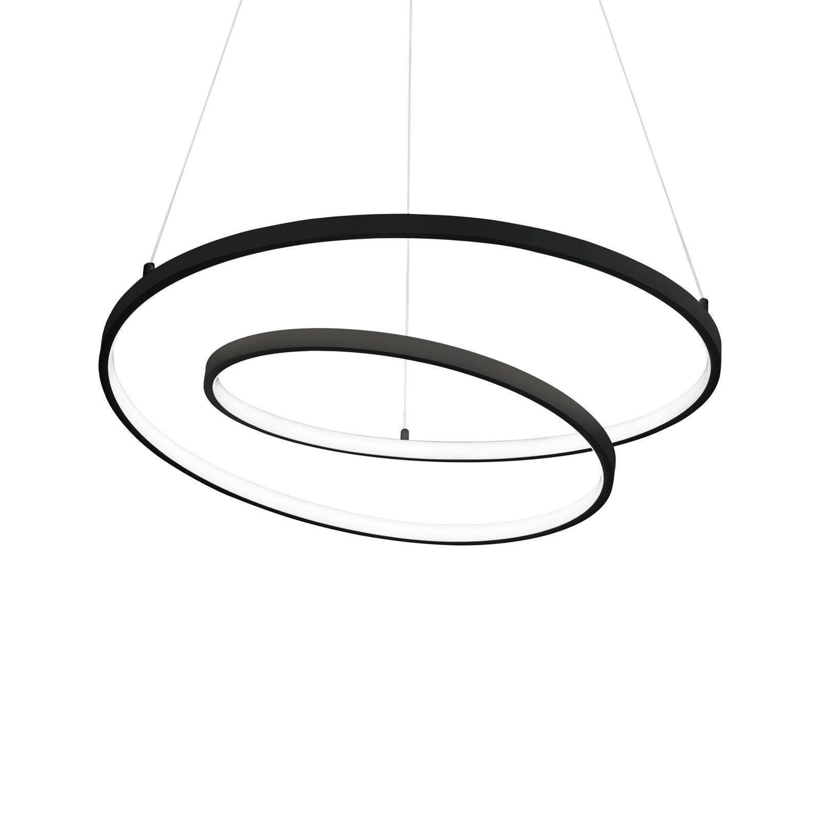 Photos - Chandelier / Lamp Ideal Lux Ideallux  Oz LED pendant light Ø 80 cm black 