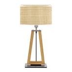 HerzBlut Bi Bob table lamp, oiled oak/sander