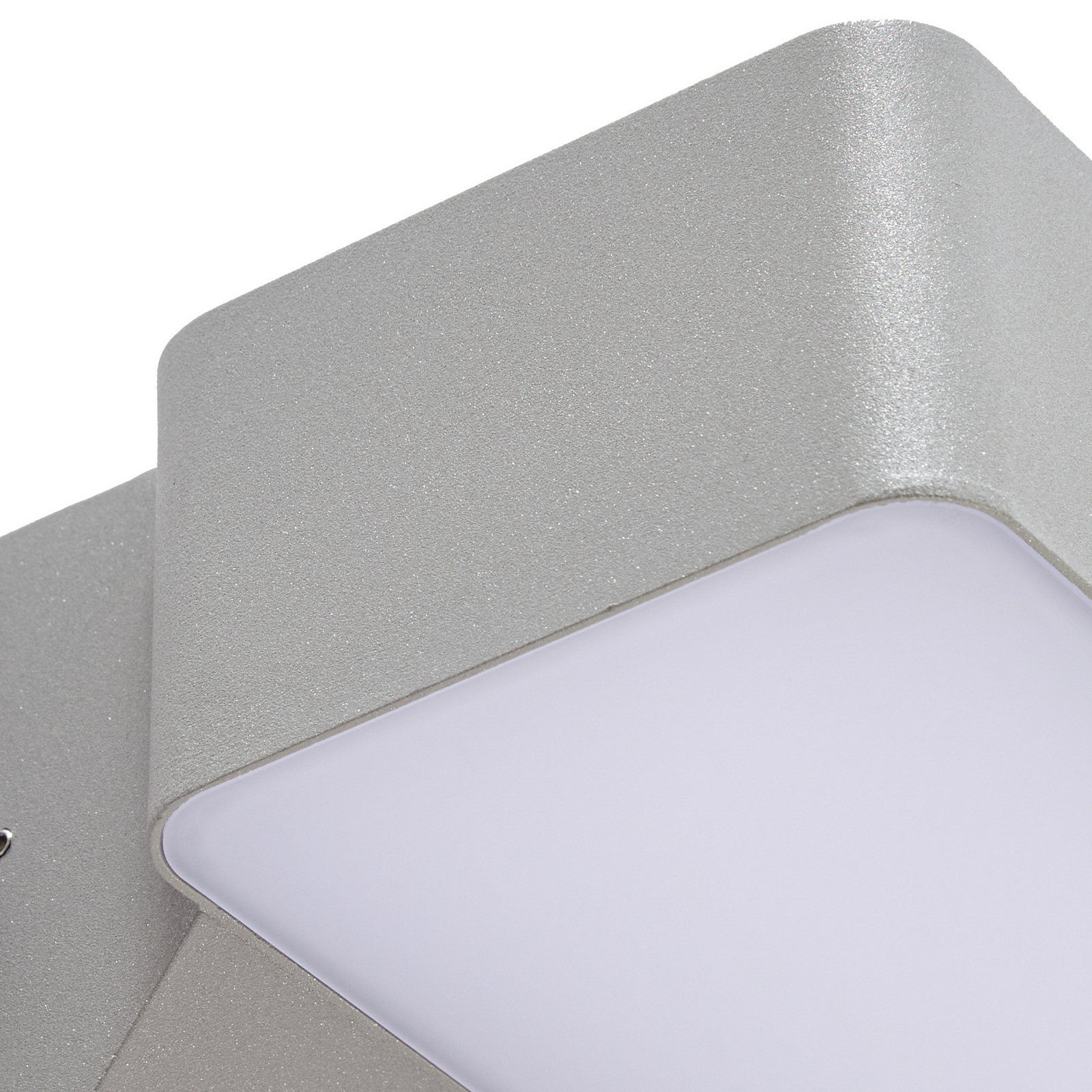 Aplique LED para exterior Lindby Fando, plata mate, con sensor, IP44