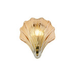 Wandleuchte Shell, Muschelform, Glas, IP44