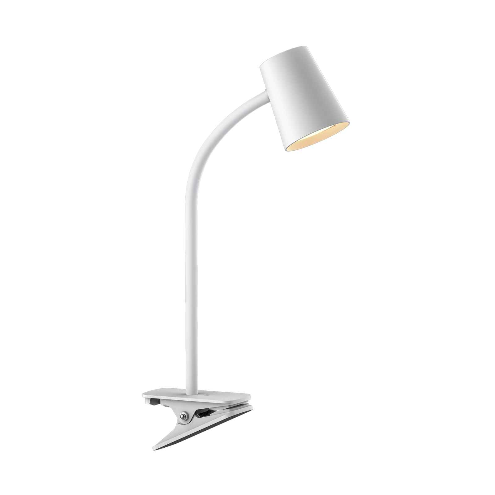Lindby Ailina LED-bordslampa, klämfot, vit