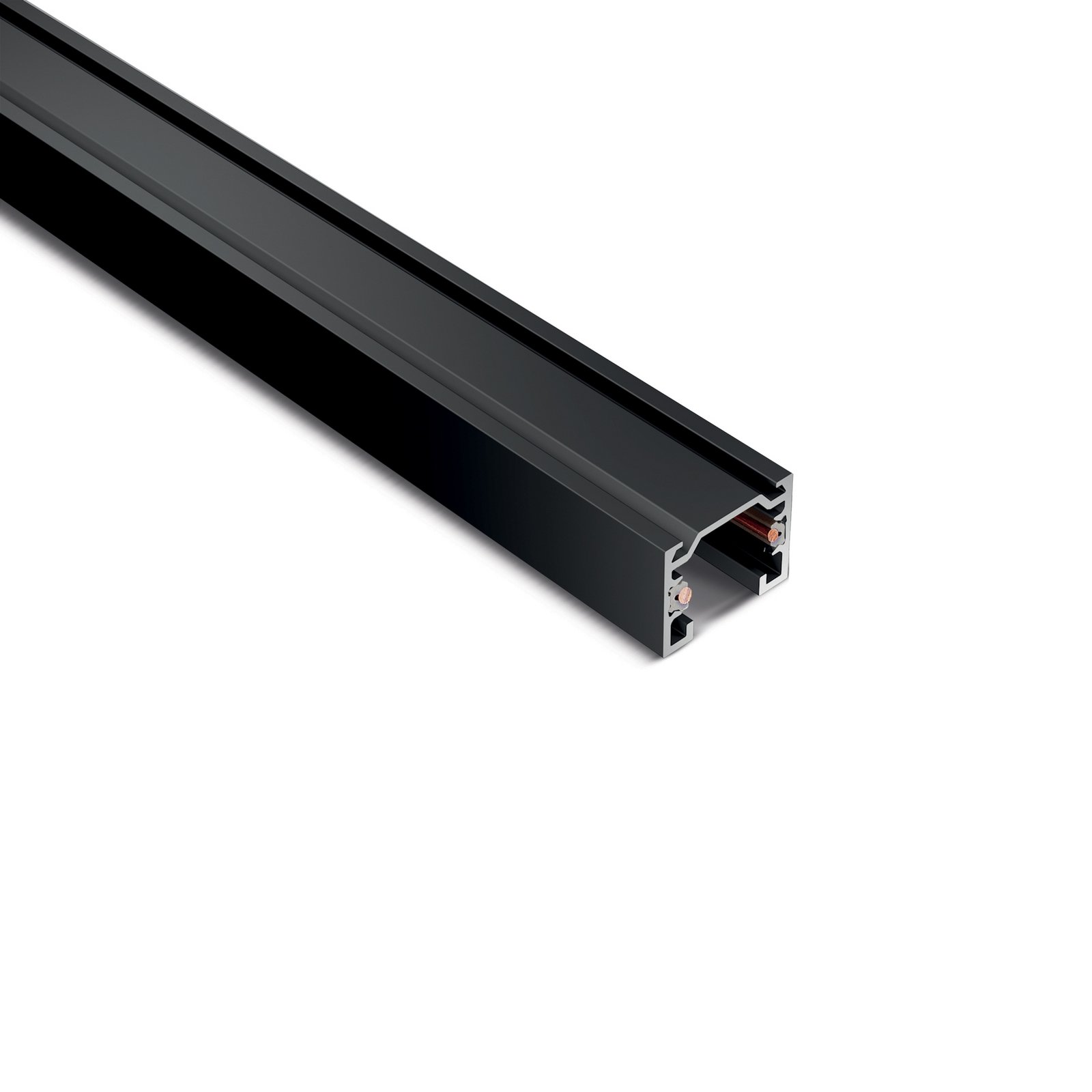 Ivela SQUARE 48 V track system, black, length 100 cm, metal