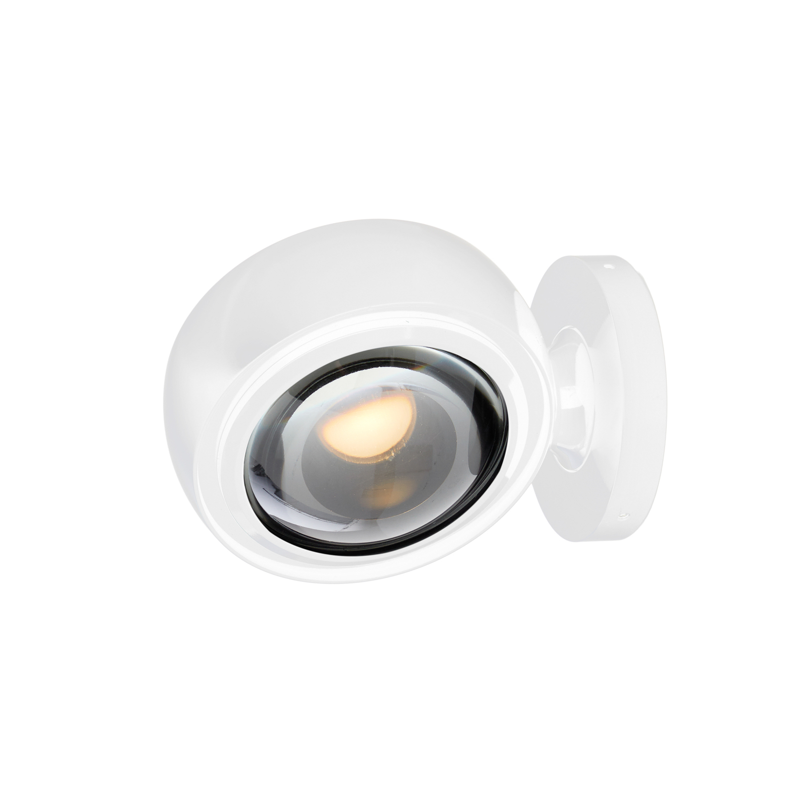 LOOM DESIGN LED wall light Optic, white, aluminium, Ø 12 cm