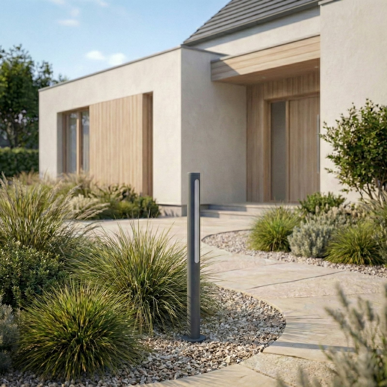 Liravel LED-Wegeleuchte, anthrazit, Höhe 60 cm, IP65 - Lindby