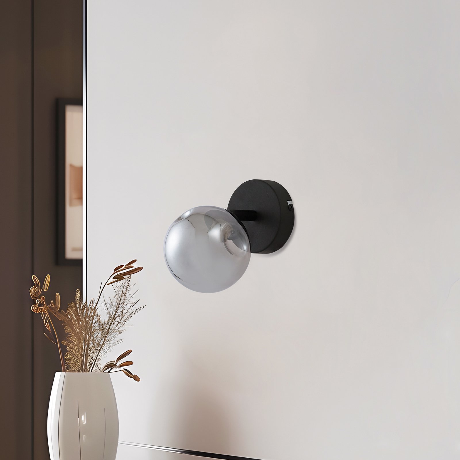 Valentina Applique Murale Gris/Noir - Lindby