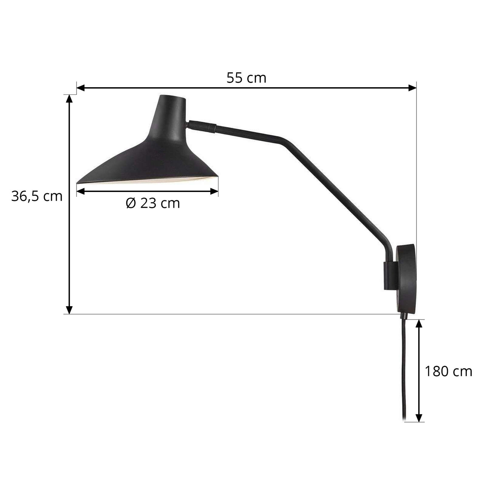 Darci Lampa Ścienna Black - DFTP Darci Lampa Ścienna Black - DFTP