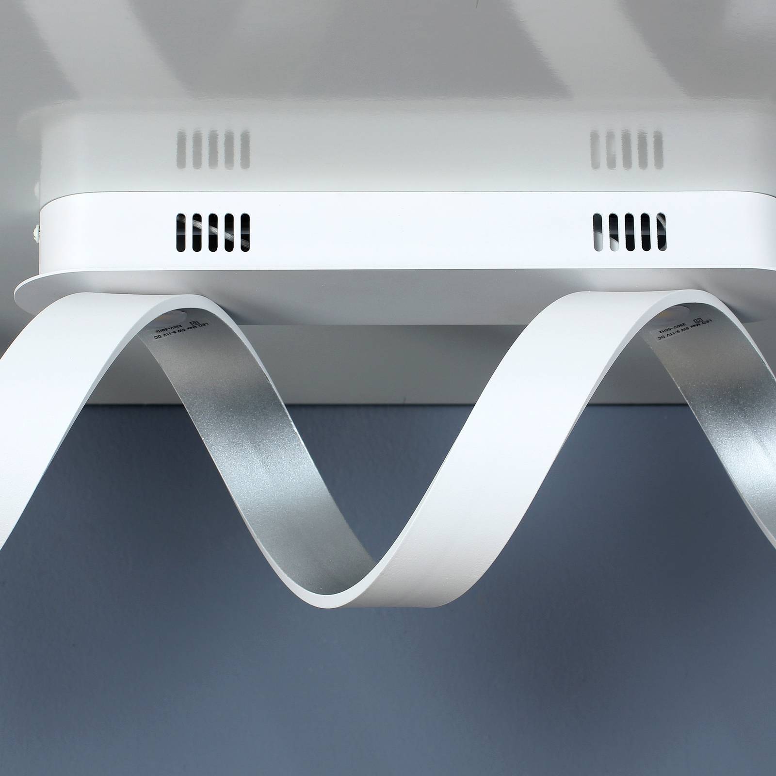 Lampa sufitowa LED Helix biało-srebrna