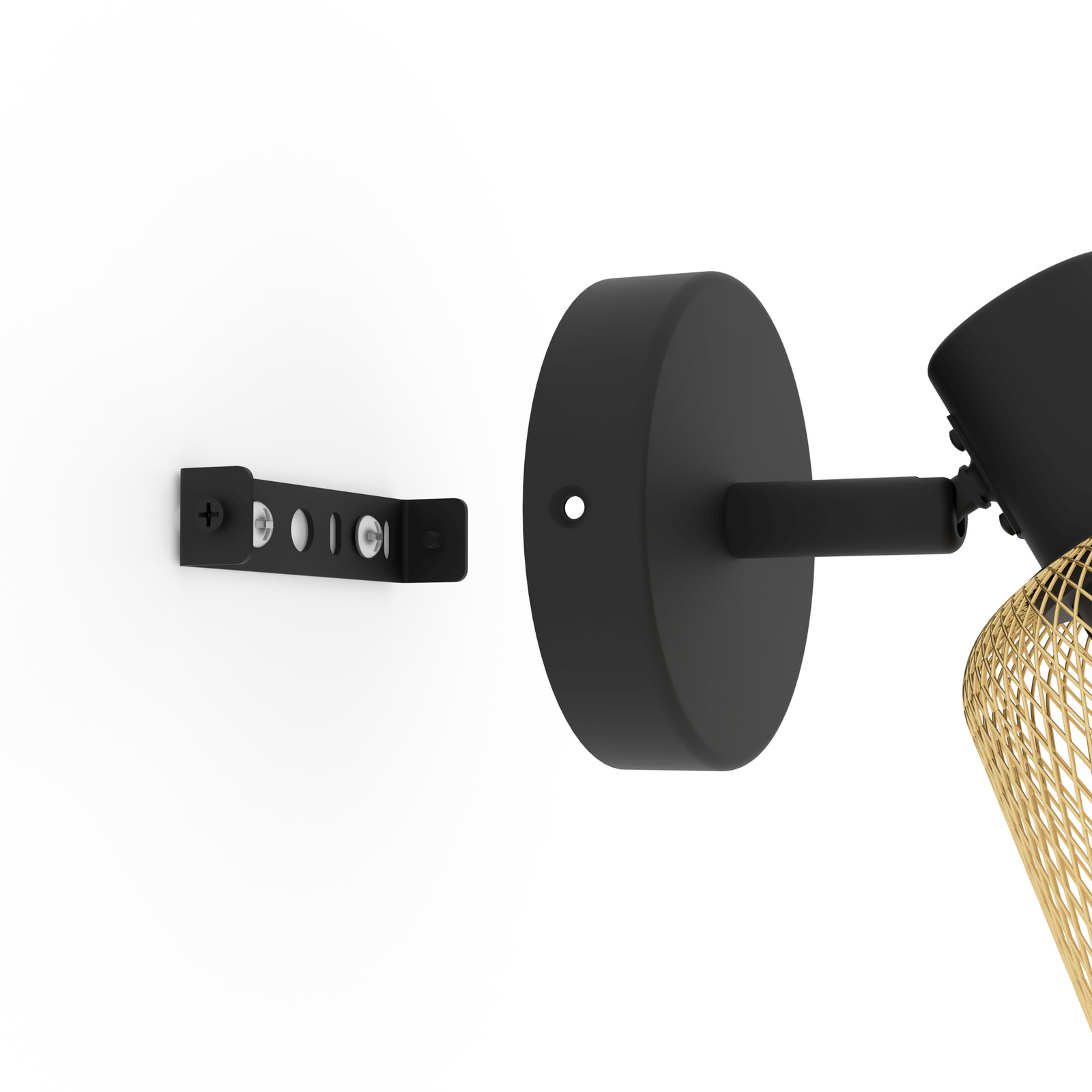 EGLO Coslada προβολέας τοίχου, μαύρο/ορείχαλκο