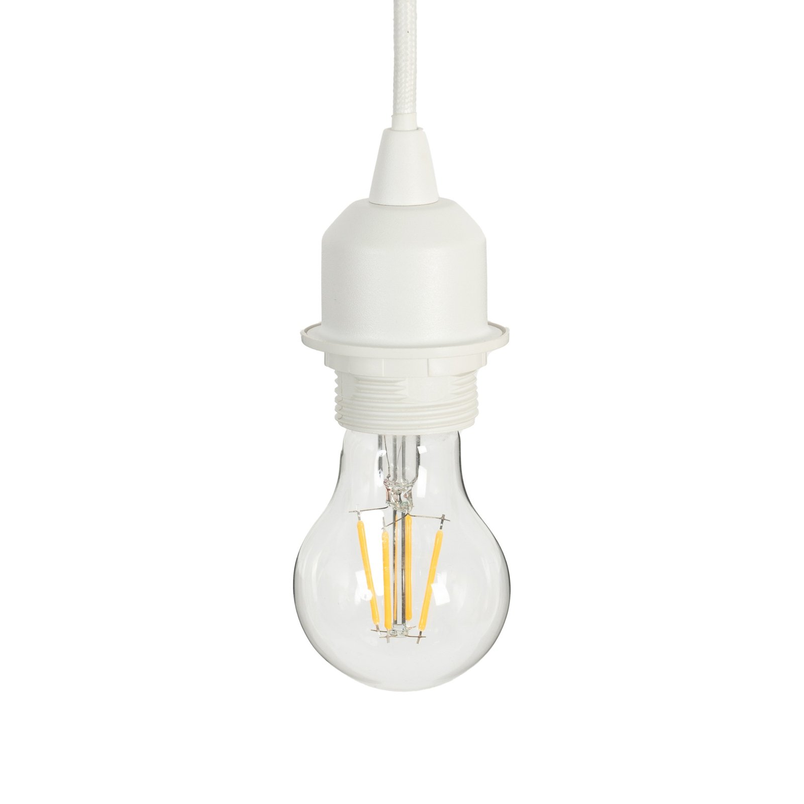 Lindby suspension Aralena, blanc, métal, Ø 26 cm