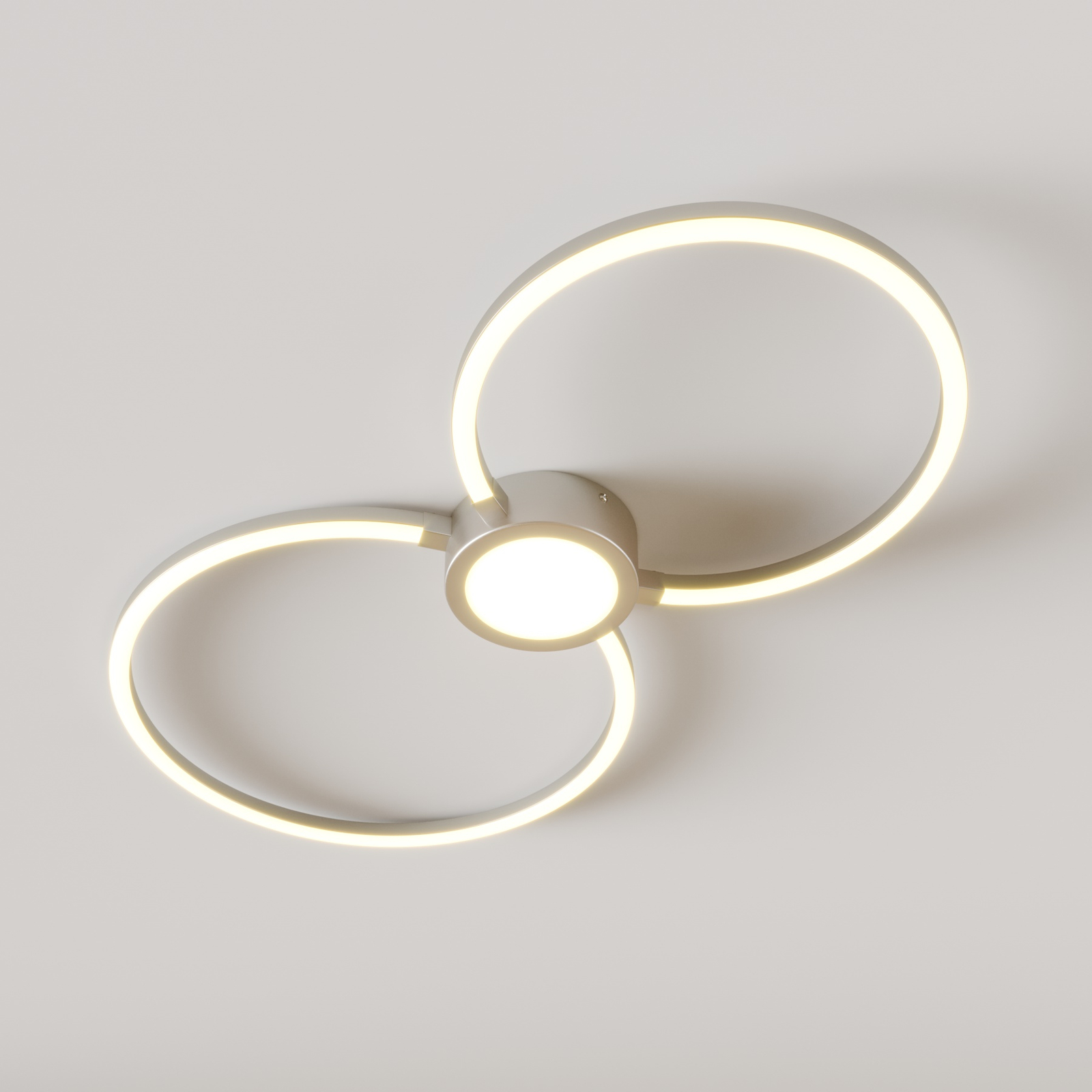 Stropné LED svietidlo Duetto, kruhy