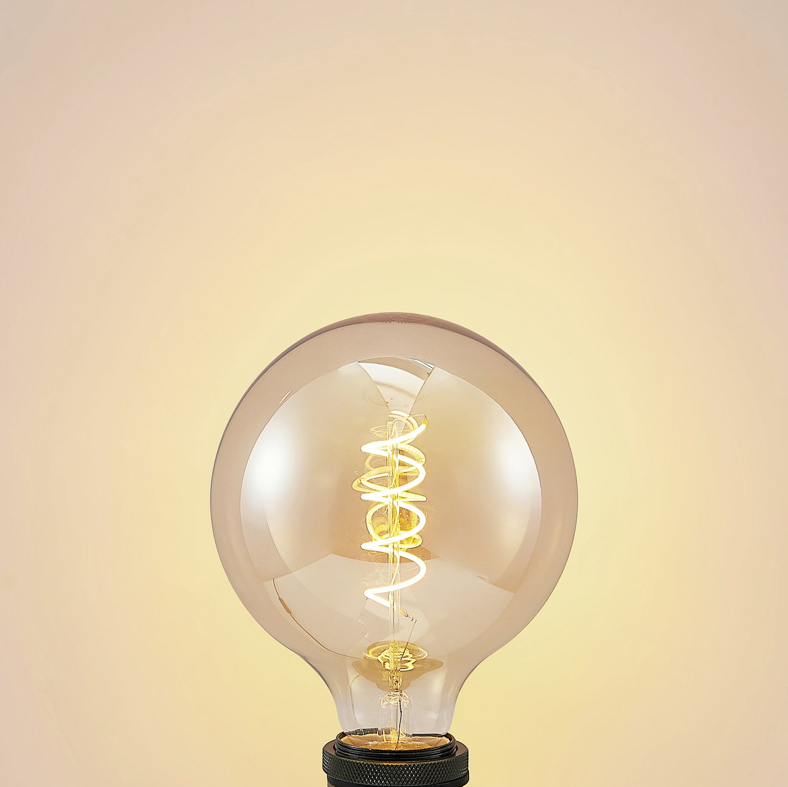 Pære LED 4W Amber G125 Dimbar E27 - Lucande