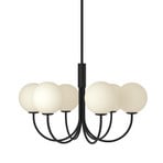 BALLON chandelier, black, Ø 60 cm, 6-bulb - Herstal