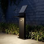 Lucande LED solar wave lamp Silvan, 60 cm, sensor, graphite grey