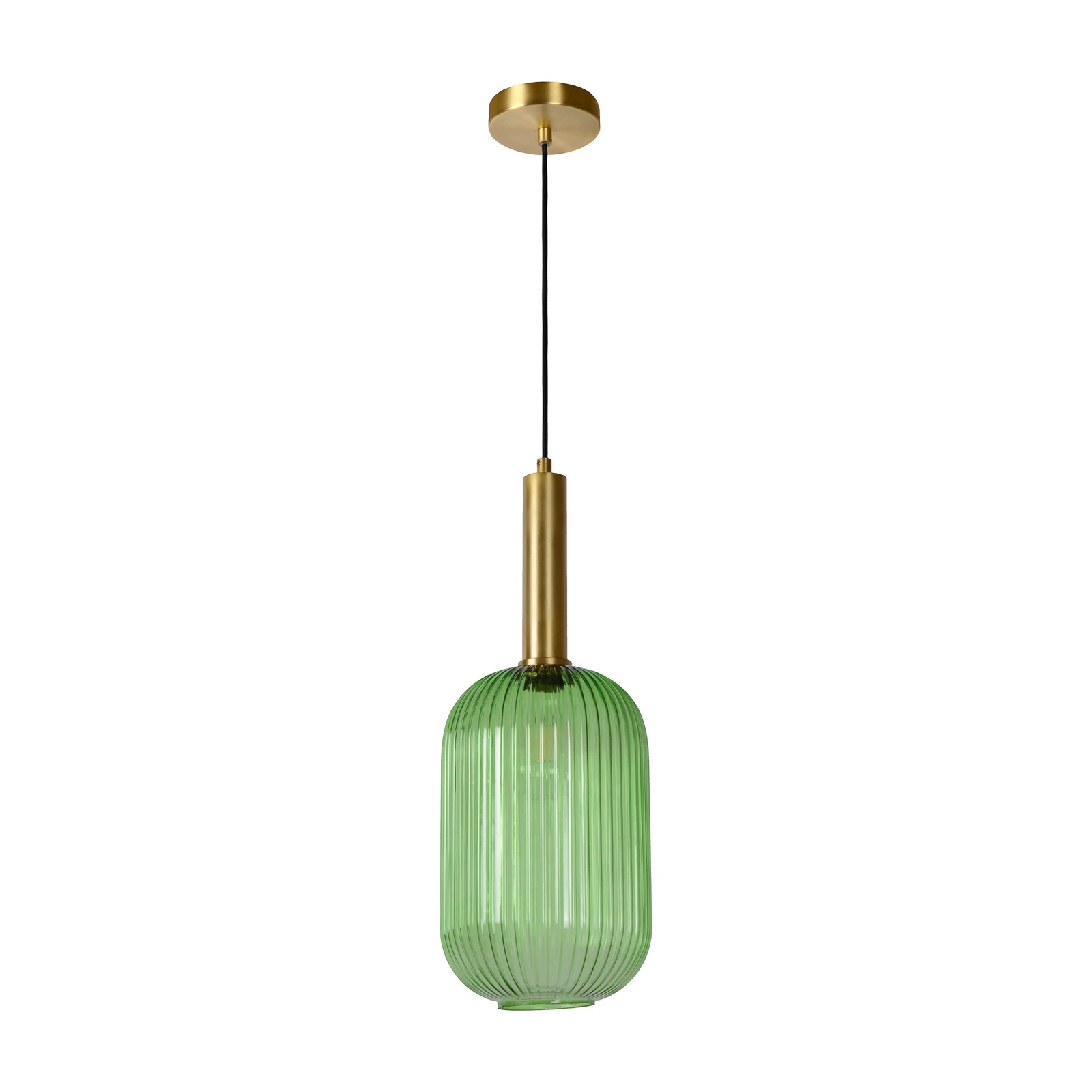 Suspension en verre Maloto, Ø 20 cm, verte