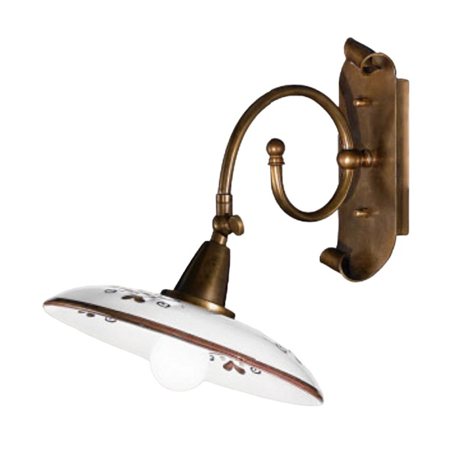 Rustic Bassano wall light brown