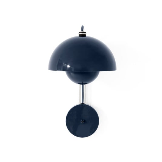 Flowerpot VP8 Wandleuchte, stahlblau, Stecker - &TRADITION