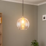 Dagna hanging light with an inner cage lampshade