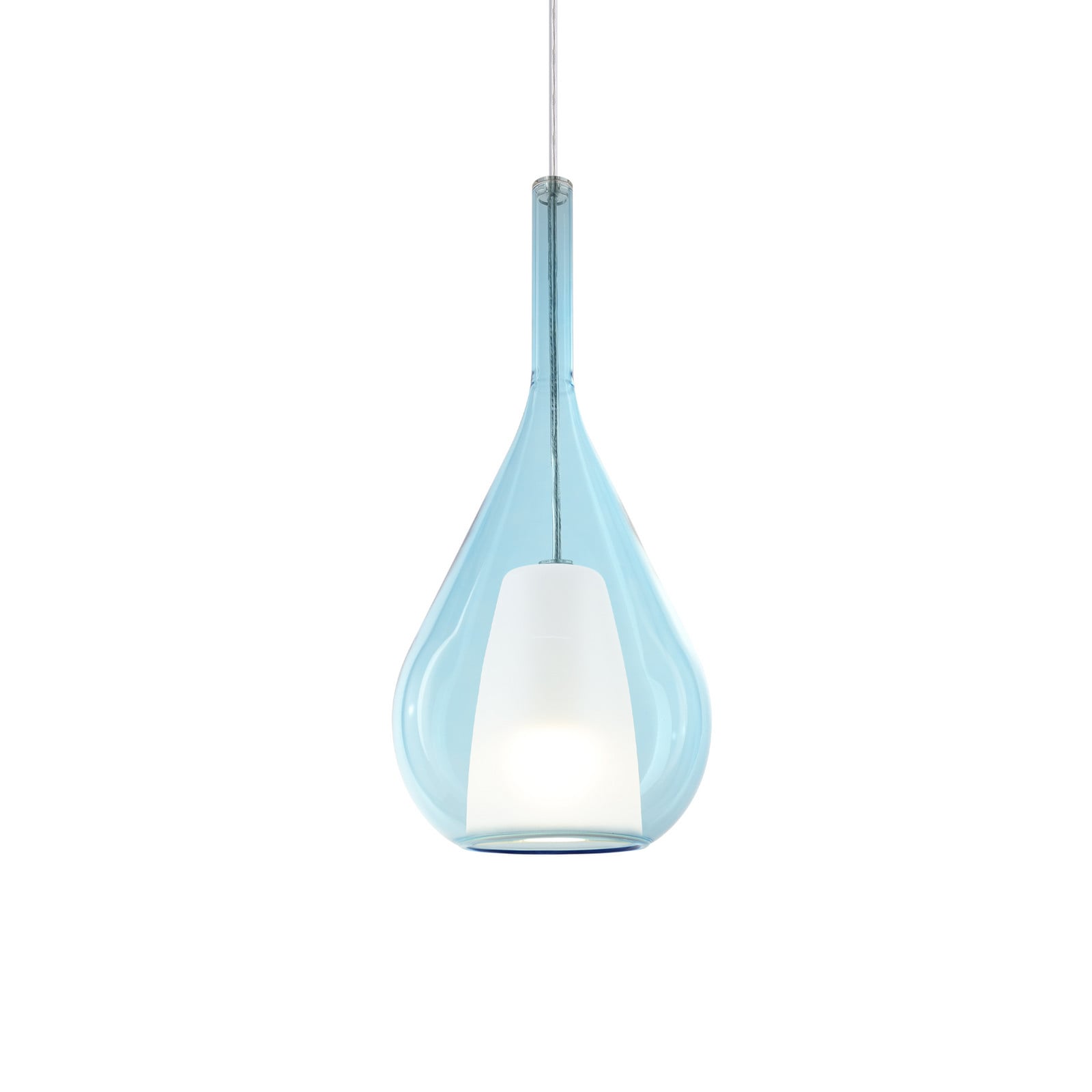 Ideallux Ideal Lux Lampă suspendată Kalique 3 albastru Ø 18 cm plastic - Camera de zi / sufragerie - Modern