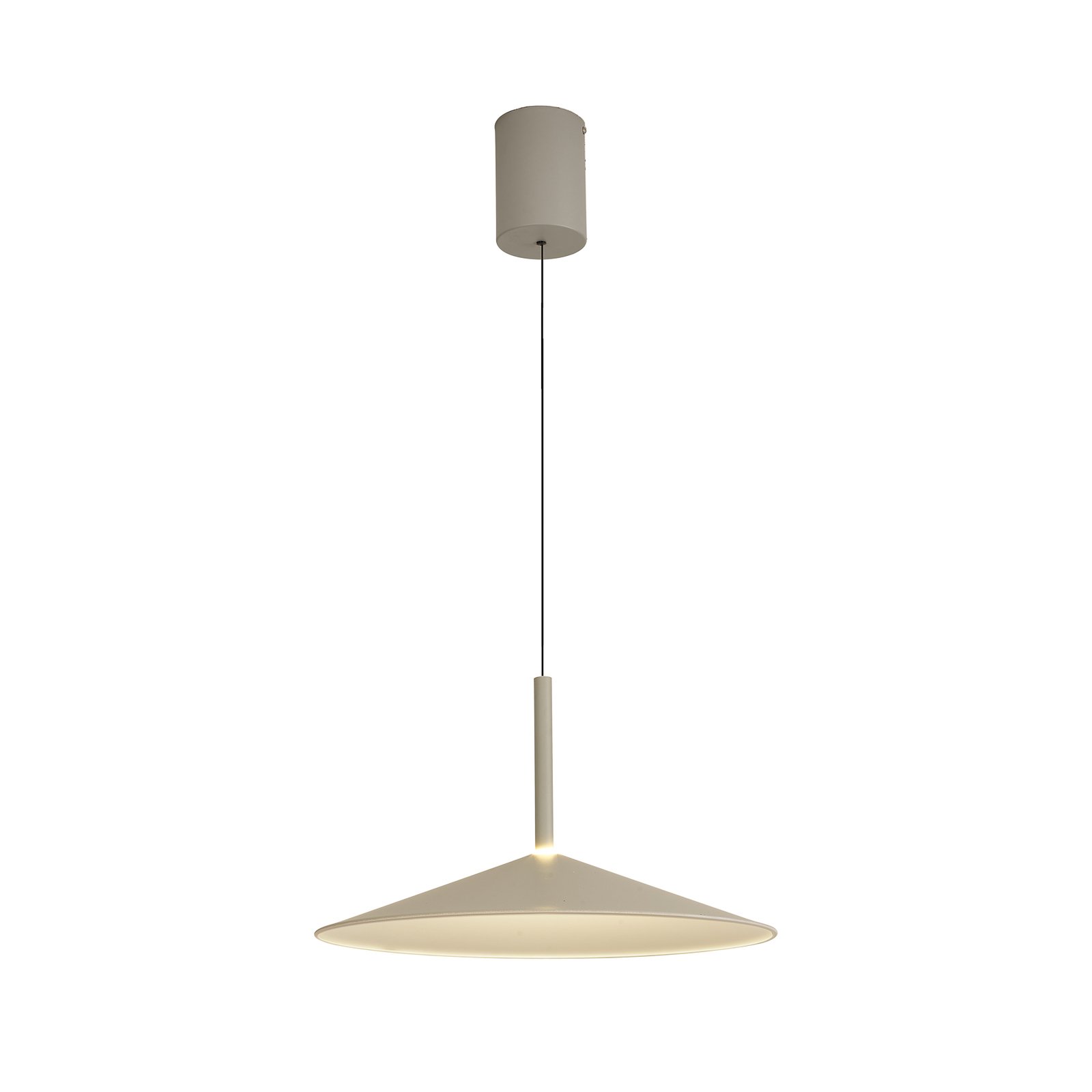 Lámpara colgante Calice LED, gris, Ø 47,5 cm, regulable en altura