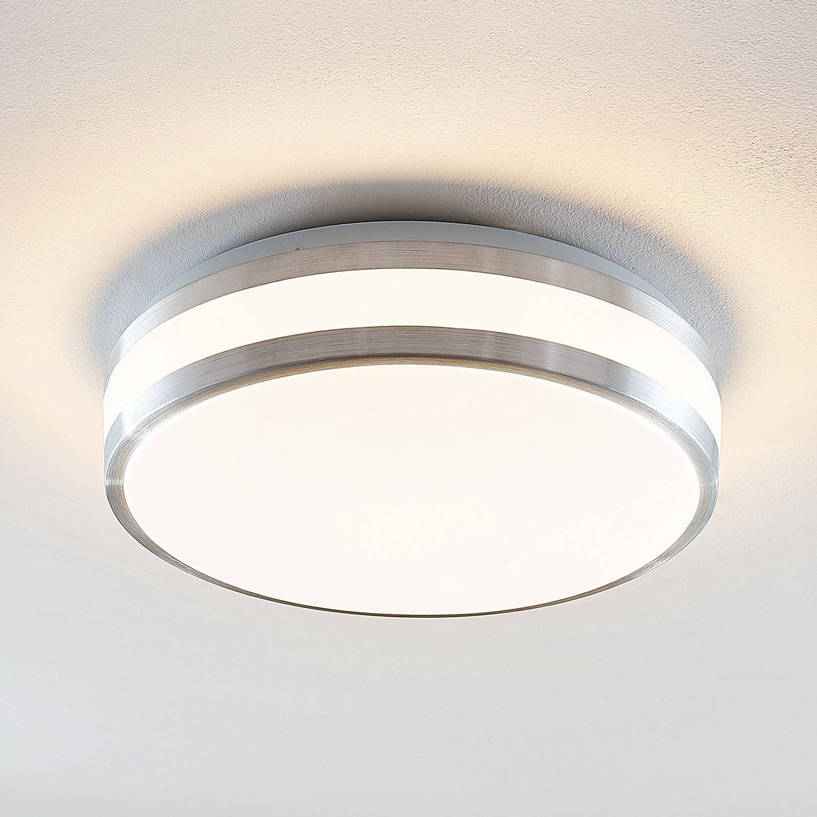 Lindby Nelia lampa sufitowa LED alu okrągła 34,5cm