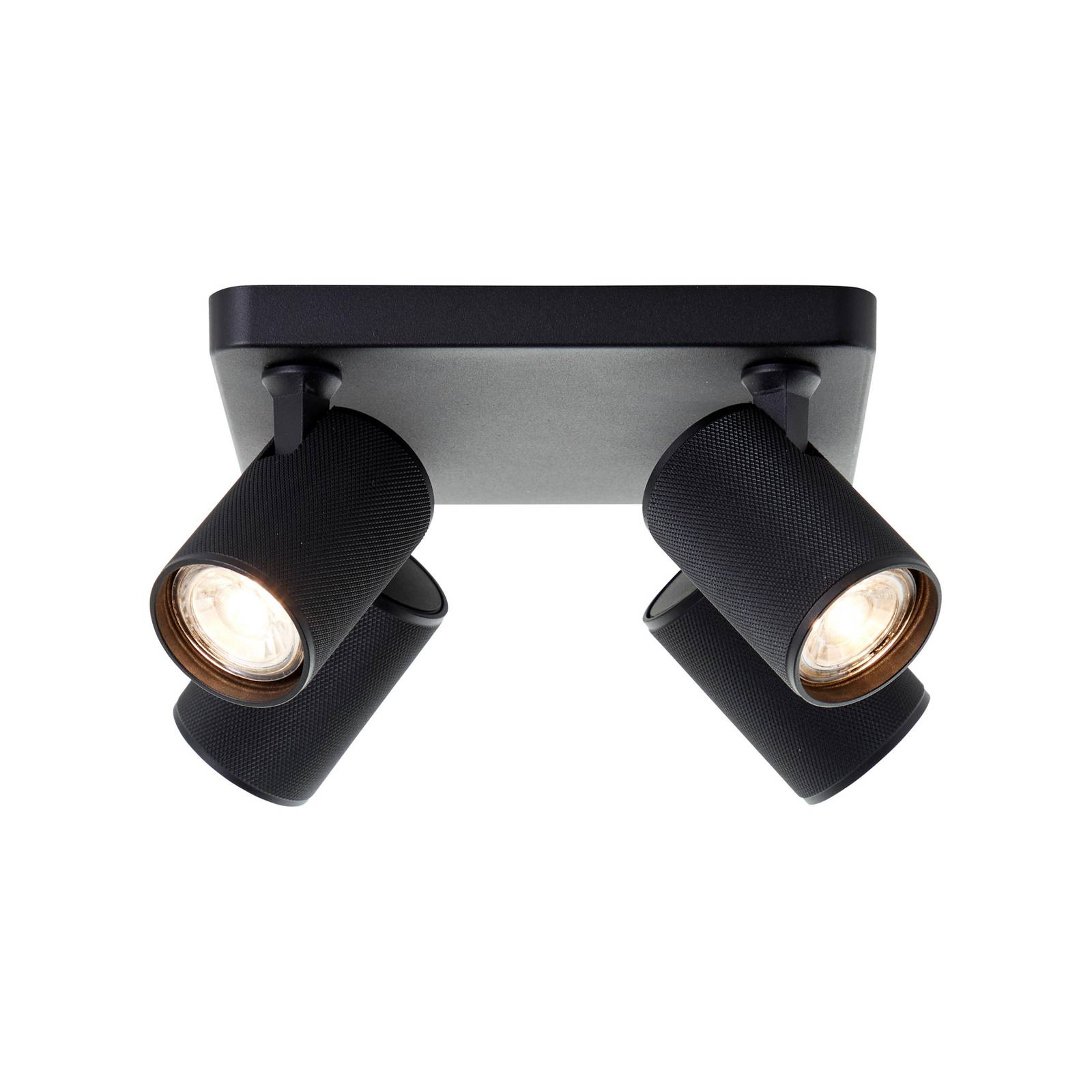 LED-Deckenstrahler Marty, Länge 22 cm, sandschwarz, 4-flg.