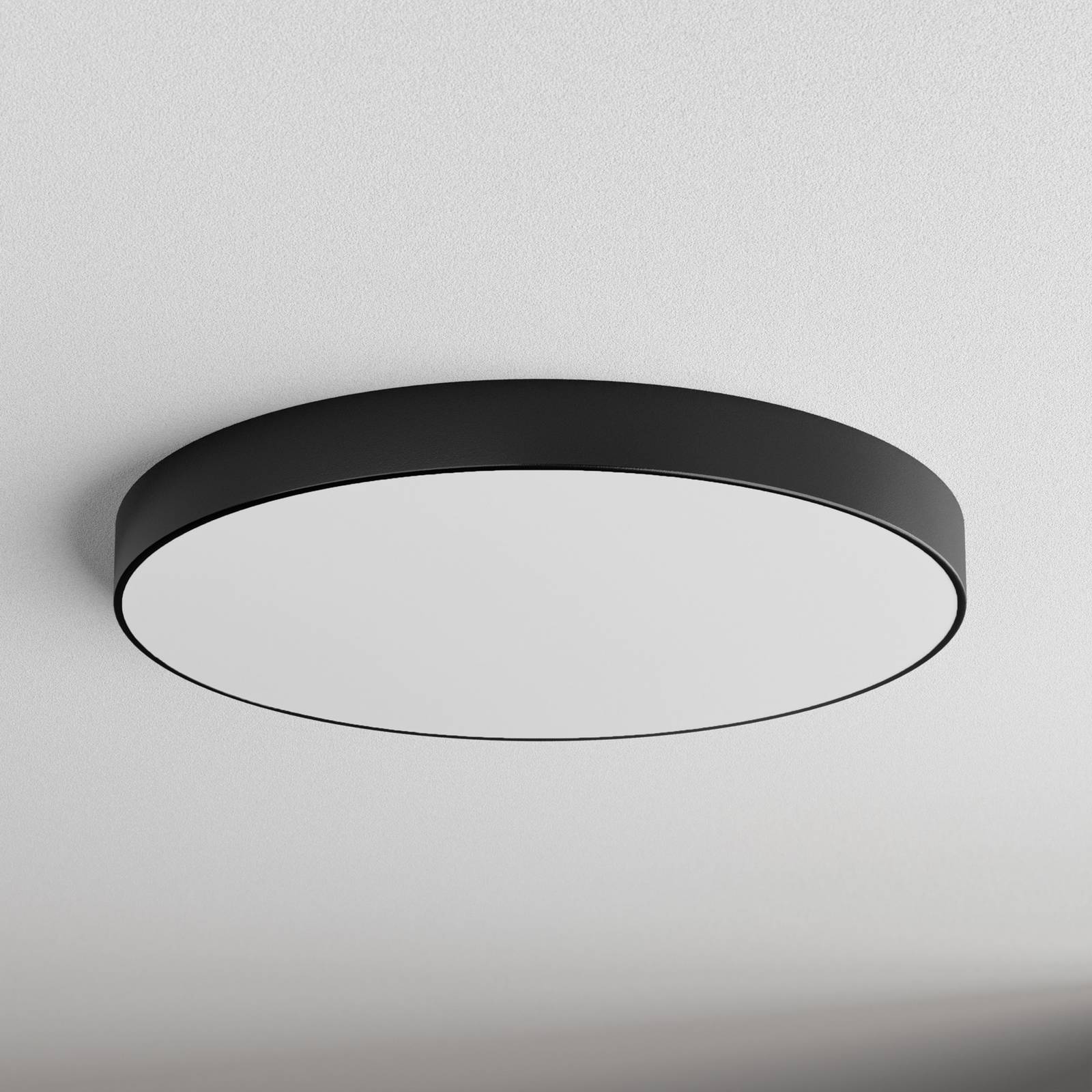  Temar Lighting Temar Lighting Cleo Ceiling Lamp, Glass Diffuser Black ø 78 cm 
