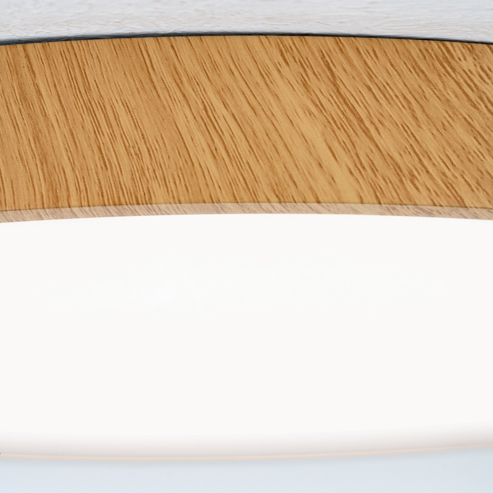LED stropní svítidlo Bully, vzhled dřeva, Ø 28 cm